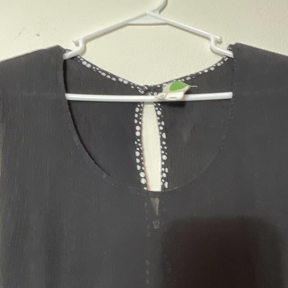 ANTHROPOLOGY Women’s 2 Black Gauze Jumpsuit Romper Crop - Picture 4 of 9